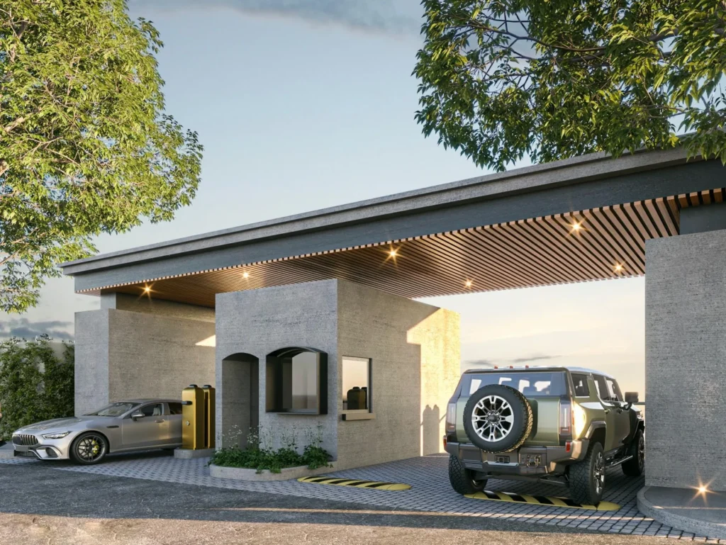 Render del acceso residencial de Ciudalia