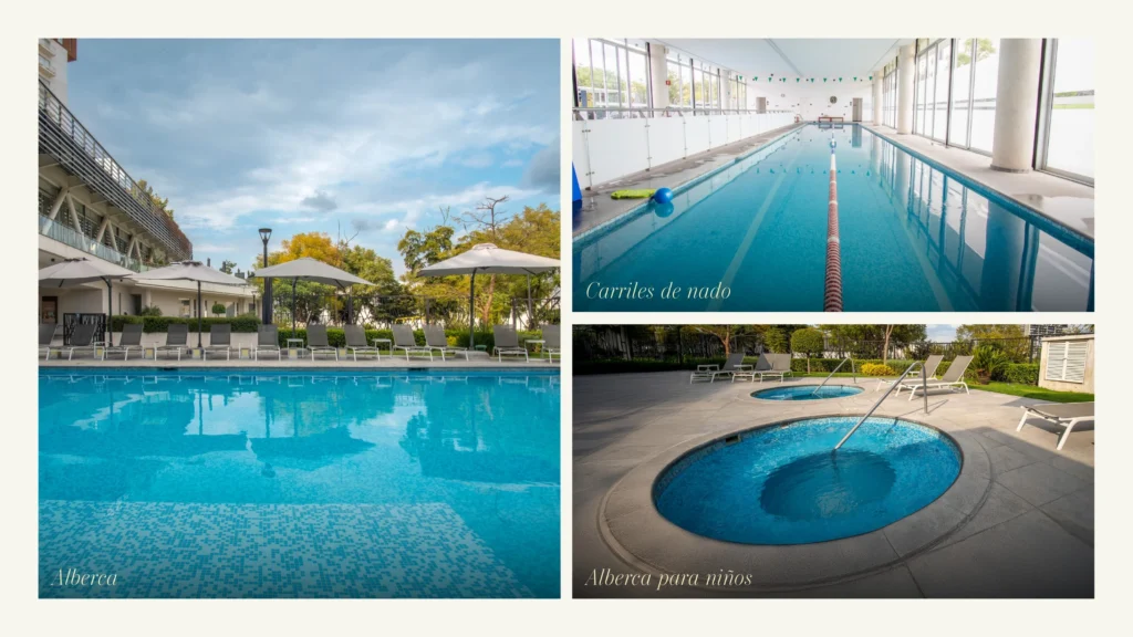 Amenidades de Club Residencial Punta Cascatta mostradas en el brochure de Nord