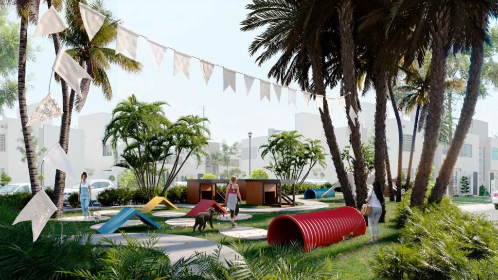 Render de área infantil de Portamar