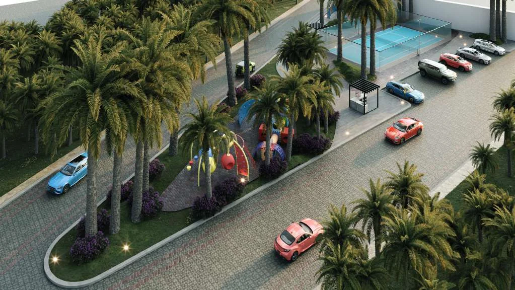Render de vialidad interior de Portamar
